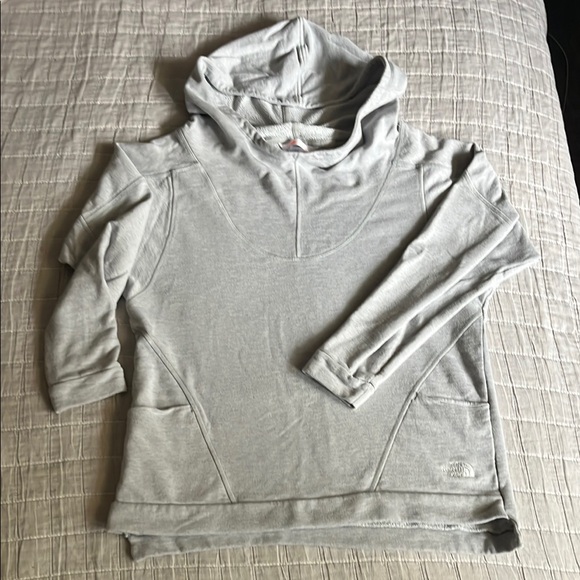The North Face Tops - Women’s the North Face Gray Pullover Hoodie, gently used - stylish fit size L